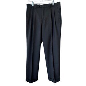 Ralph Ralph Lauren Black Dress Pants Pleats Slacks SZ 33 x 30